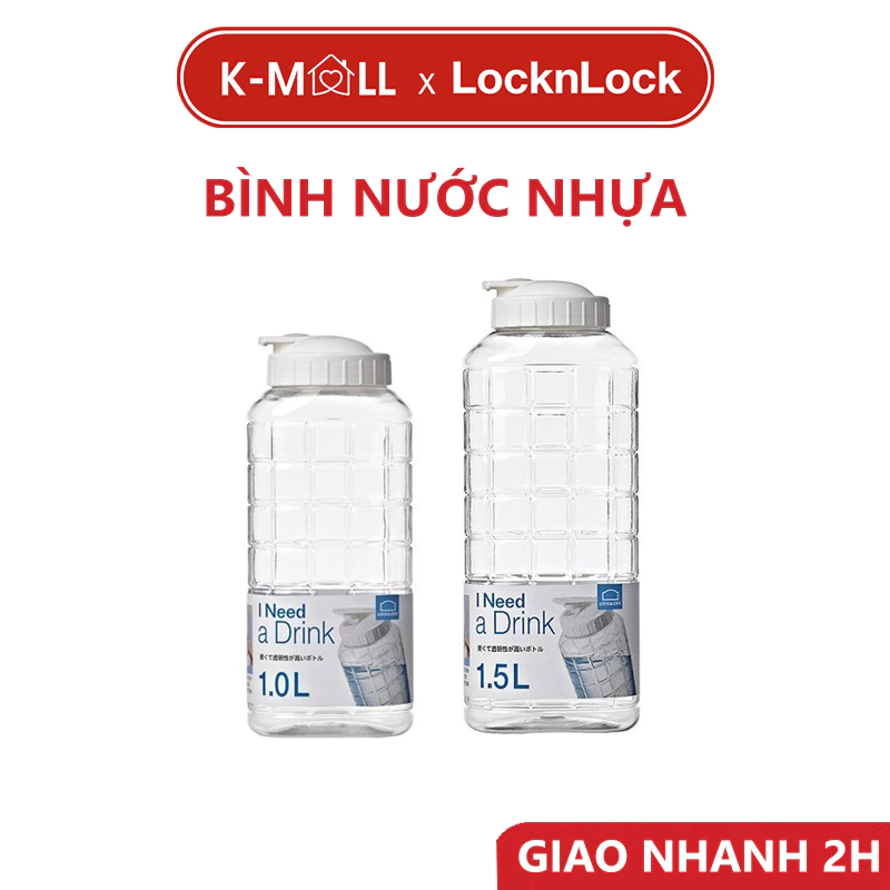Bình đụng nước Lock&Lock Chess Water Bottle HAP810 HAP811WHT (1L) HAP812 (1.5L) - K-MALL