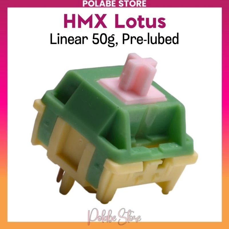 HMX Lotus linear switch công tắc bàn phím cơ Polabe Store Switch HMX Prelube mượt