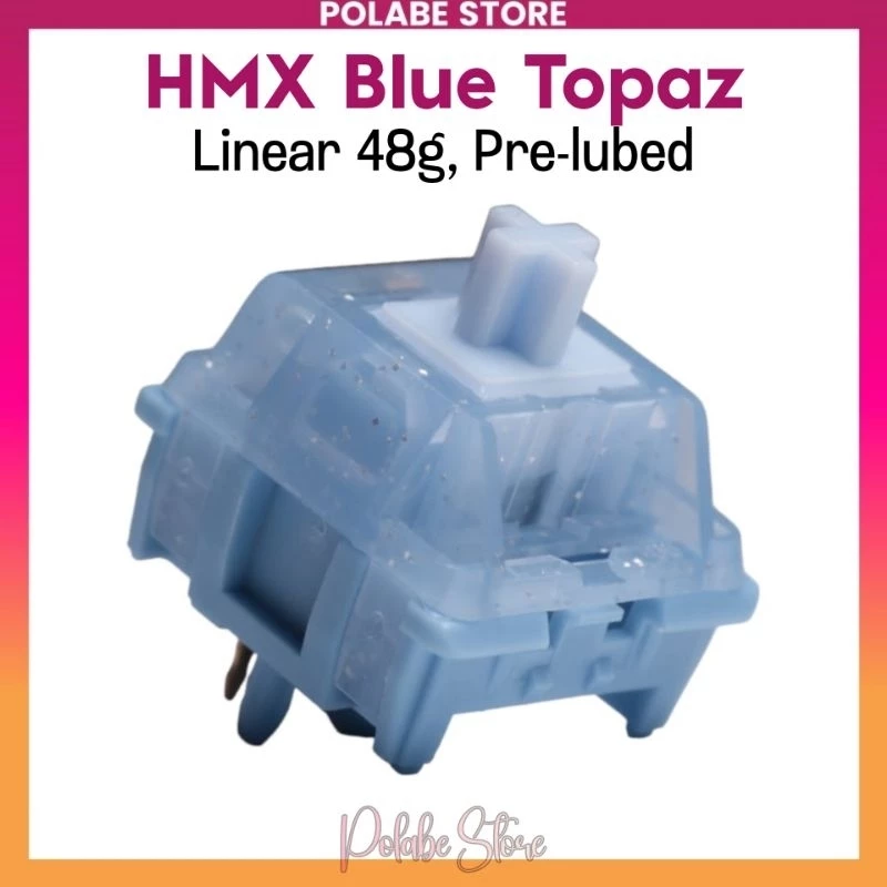 HMX Blue Topaz linear switch bàn phím cơ Polabe Store HMX Blue Topaz