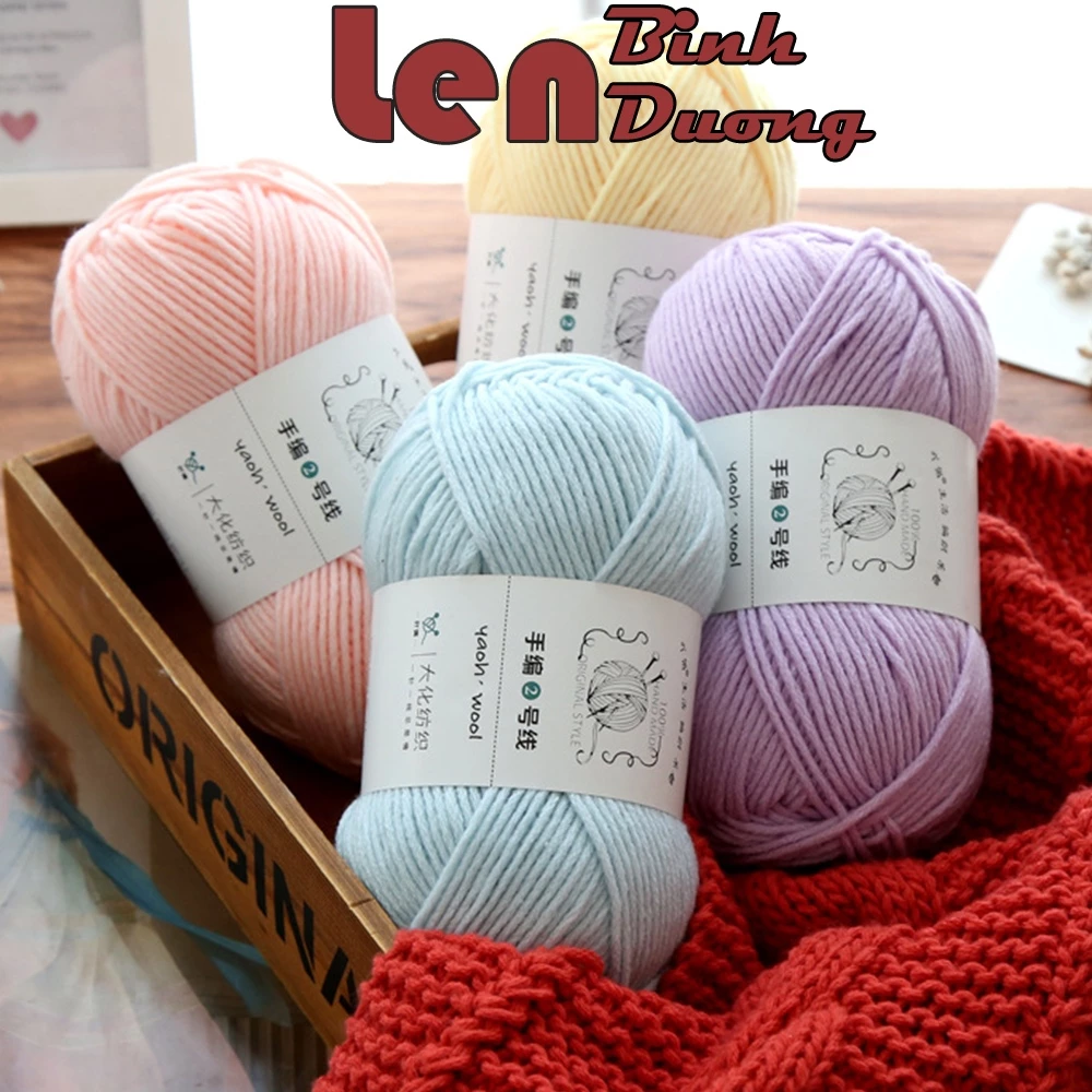 Len Sợi Shuxi Wool (Yaoh Wool) Chuyên Dùng Móc Khăn, Len Yaoh Love Mềm Mịn, Ấm Áp