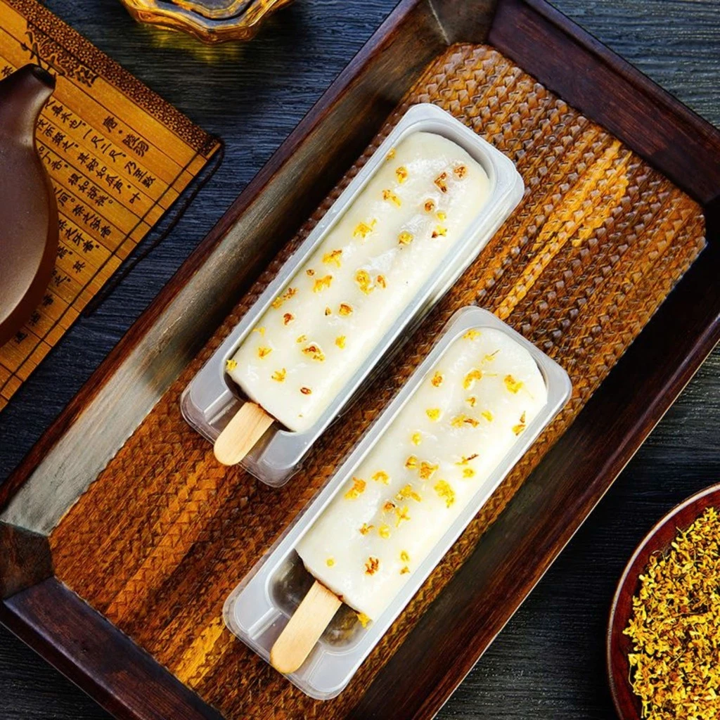 [Bánh Mochi cao cấp] Bánh Mochi cao cấp hoa quế, Bánh mochi nhân đậu đỏ hình cây kem đặc sản Thượng Hải