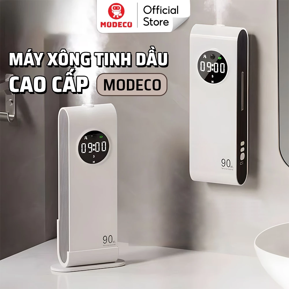 Máy Xông Tinh Dầu Cao Cấp Modeco 2024 - 6 Chế Độ Tự Động Khuếch Tán Phun Sương Thơm Phòng Ngủ, Phòng Khách, Nhà Vệ Sinh