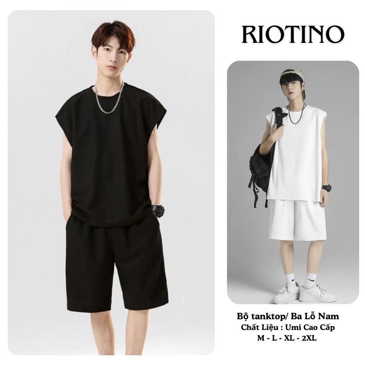 Bộ Quần Áo Nam Cao Cấp chất Cotton Thấm Hút Mồ Hôi, Mặc Mát, Bộ tanktop Gồm Quần và Áo Oversize Unisex TT01
