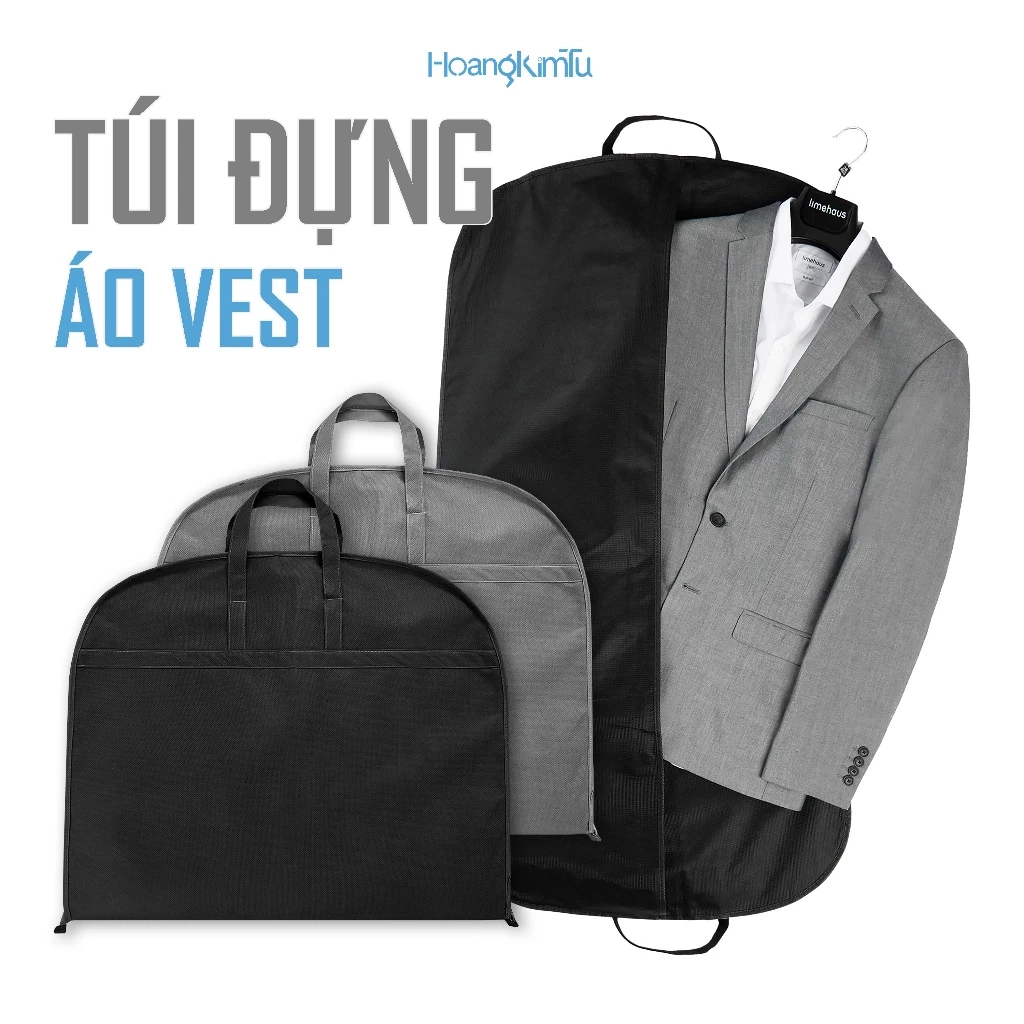 Túi đựng áo Vest chất liệu vải không dệt thân thiện môi trường dày dặn, túi trùm vest
