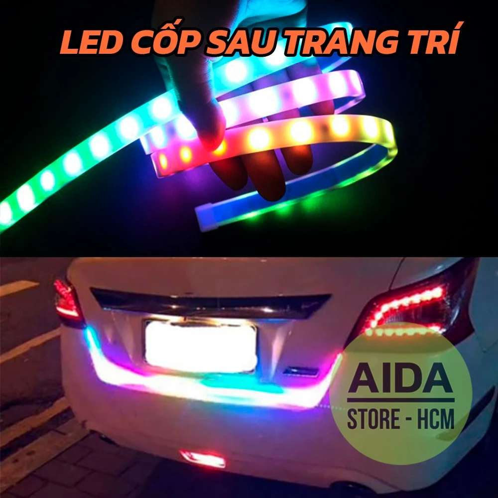 Bộ dây LED cốp xe ô tô  + xi nhan chạy kiểu Audi - DC 12v