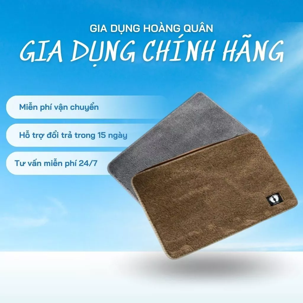 Thảm Lau Chân DIDOOGLT Siêu Mịn Thấm Hút Tốt 40*60cm Hình Bàn Chân ( CHính Hãng )