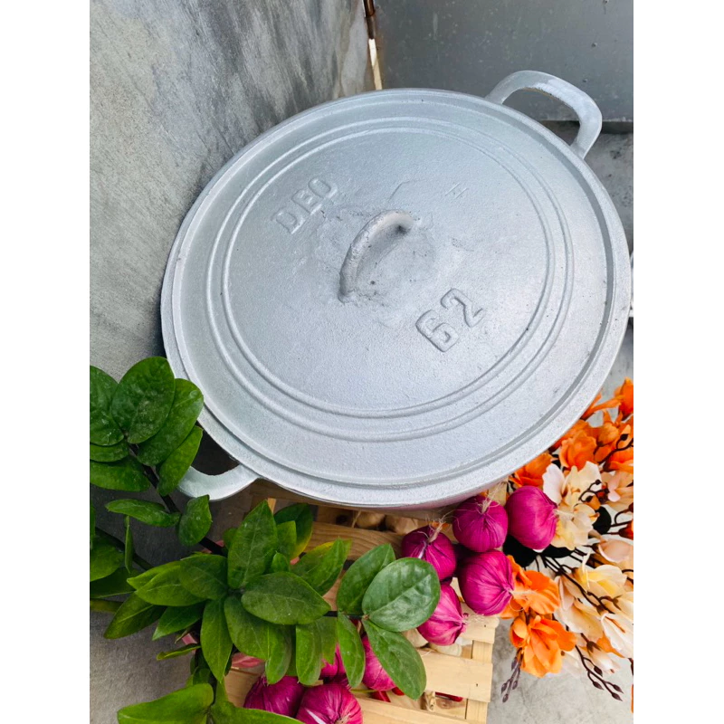 Nồi Gang Số 62 - 82 Dung tích 15L - 25L Đúc Nguyên Khối Thủ Công, Xoong Nồi Gang Kho Cá, Hàng VNXK
