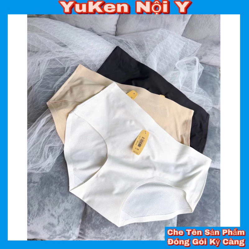 Quần Lót Thun Lạnh Không Đường May Trắng,Da,Đen-Quần Chíp Nữ Thông Hơi Ôm,Nâng Mông,Chất Liệu Mềm Mại,Thoáng Khí