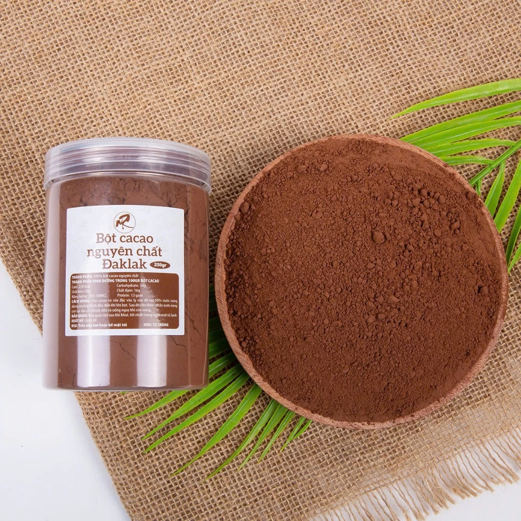 250Gr Bột cacao Mẹ Rô 10-12% bơ cacao. Có hồ sơ công bố, xuất hóa đơn công ty đầy đủ