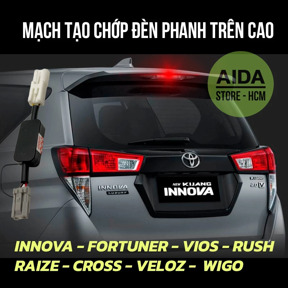Bộ chớp F1 giắc zin cho đèn phanh LED trên cao Vios, Innova, Rush, Fortuner, Cross, Veloz, Raize, Avanza