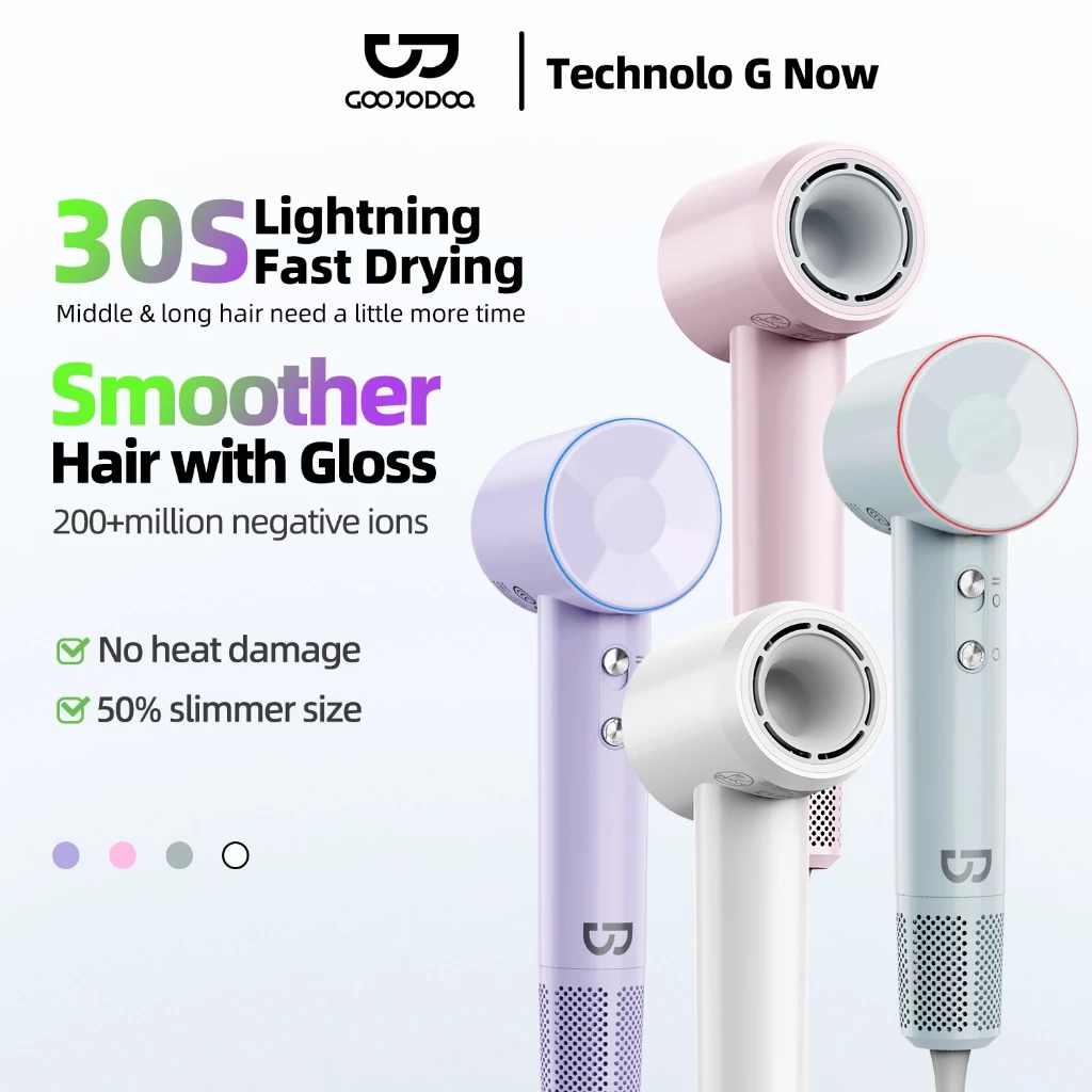 Máy Sấy Tóc Goojodoq 3 Trong 1 Chuyên Nghiệp Ion Âm phút 3 Phút Nhanh Khô Máy Sấy Tóc Nóng 1500W
