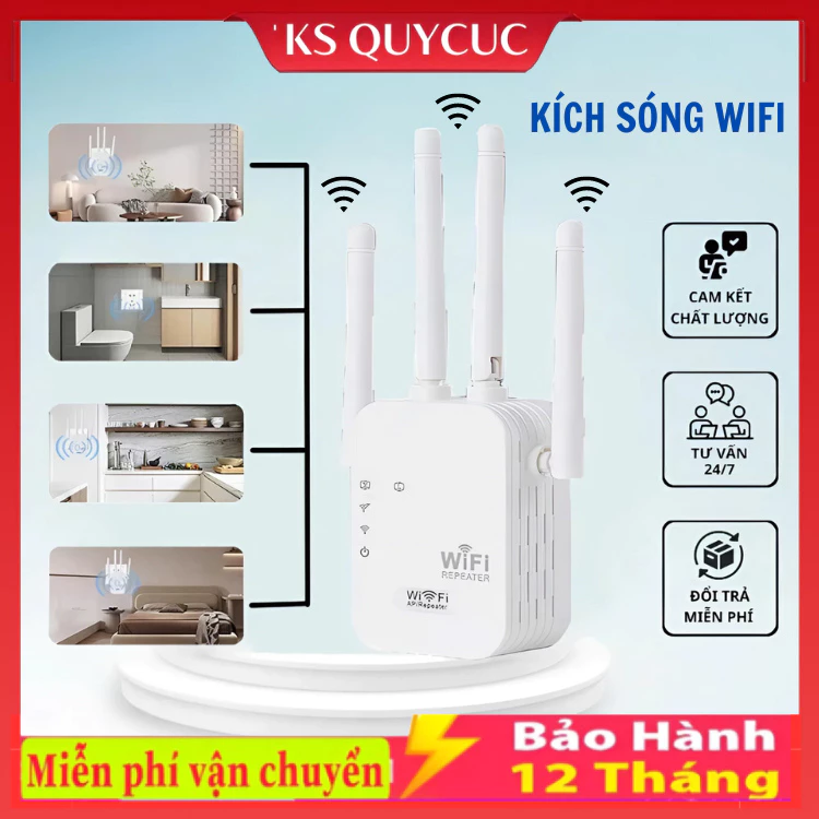 Bộ Kích Sóng Wifi 6 Râu Tốc Độ Cao 300Mbps - Bộ Kích Sóng Wifi Xuyên Tường Cải Thiện Tốc Độ Mạng HOT