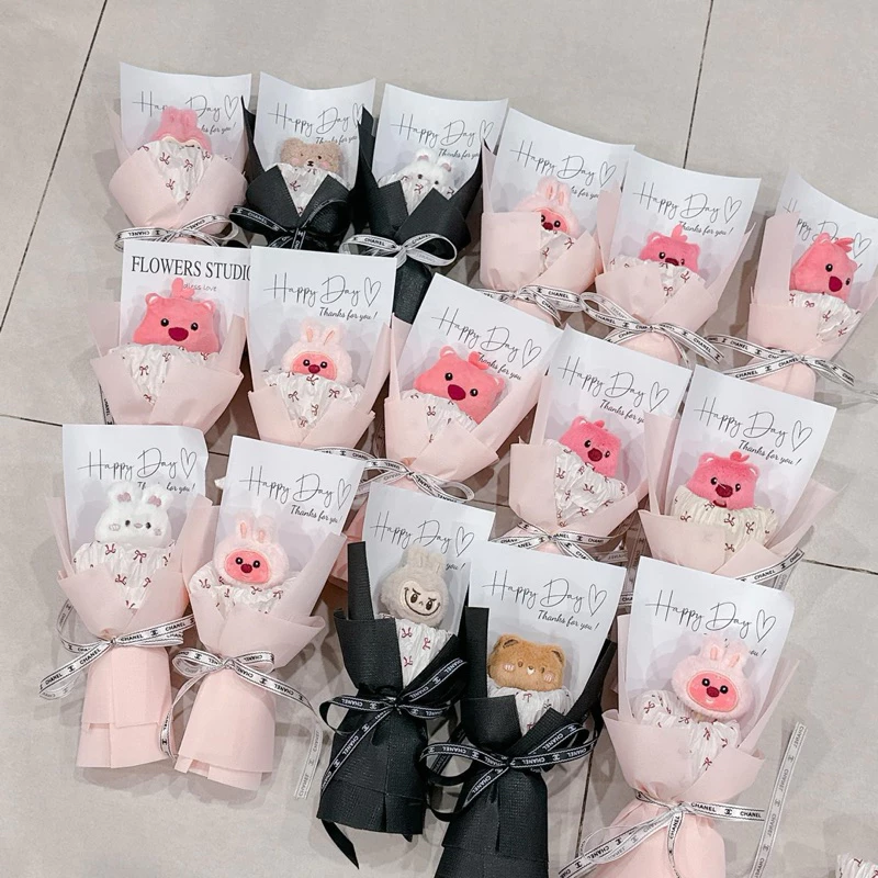 (sỉ set 50 tờ) giấy lót gói hoa khổ nhỏ hàng thấm nước không cong