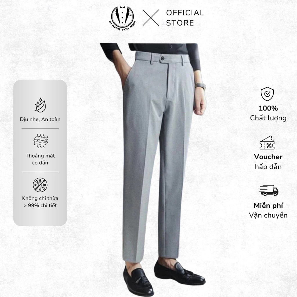 Quần Âu Nam Dáng Regular TUTO5 Menswear Vải Cotton Co Giãn Chống Nhăn Lịch Lãm Công Sở QD05