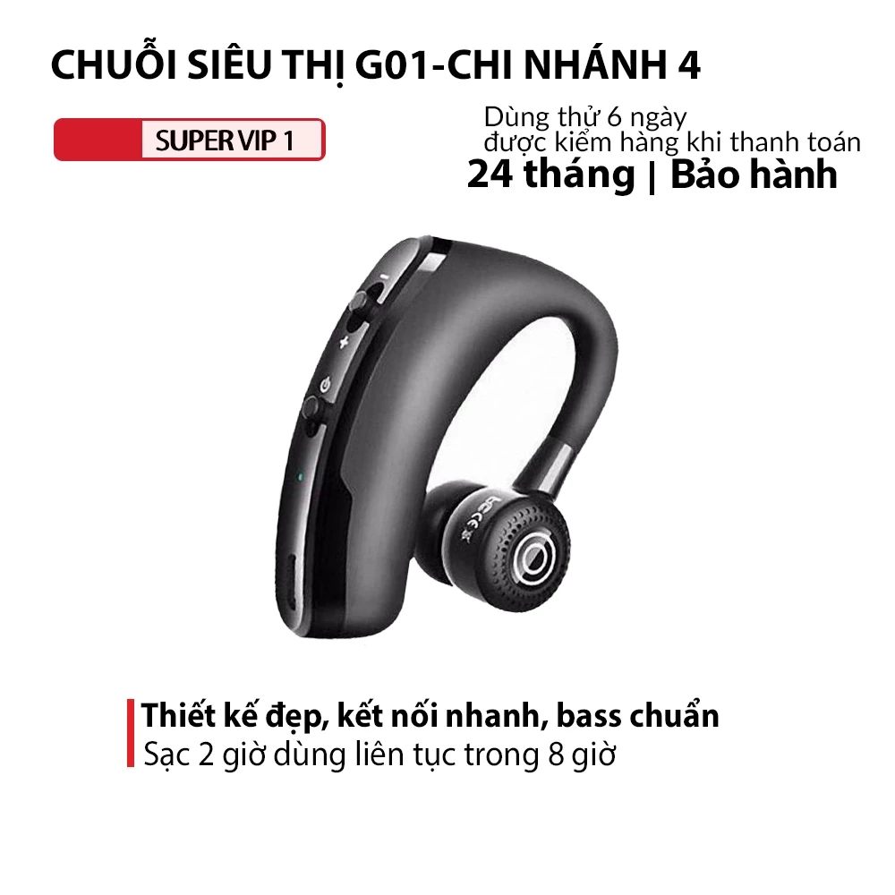 Tai nghe V9 bluetooth, tai nghe ko dây 1 bên có kèm micro âm thanh nổi dùng cho Samsung/táo/Xiaomi