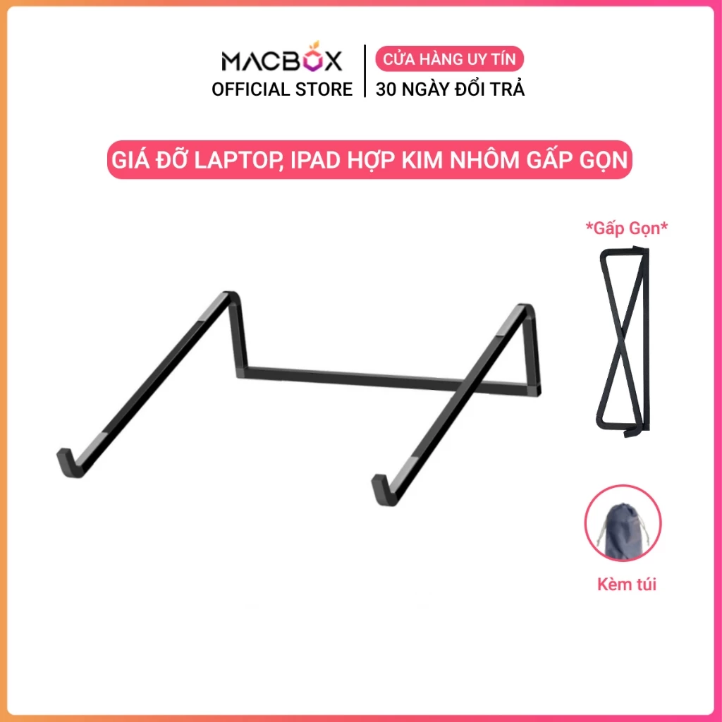 Giá đỡ Laptop Macbook Notebook - Đế tản nhiệt kê laptop máy tính xách tay hợp kim nhôm V33