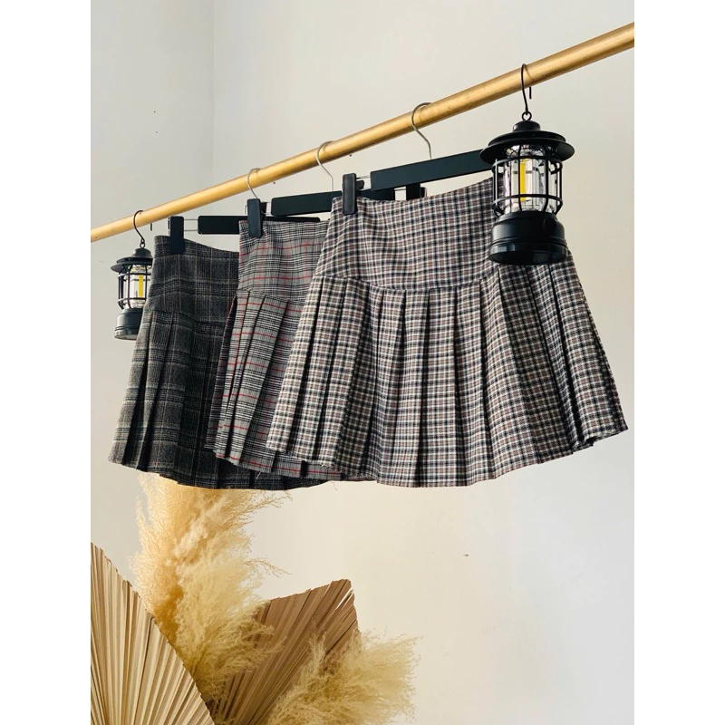 CHÂN VÁY CA RÔ XẾP LY