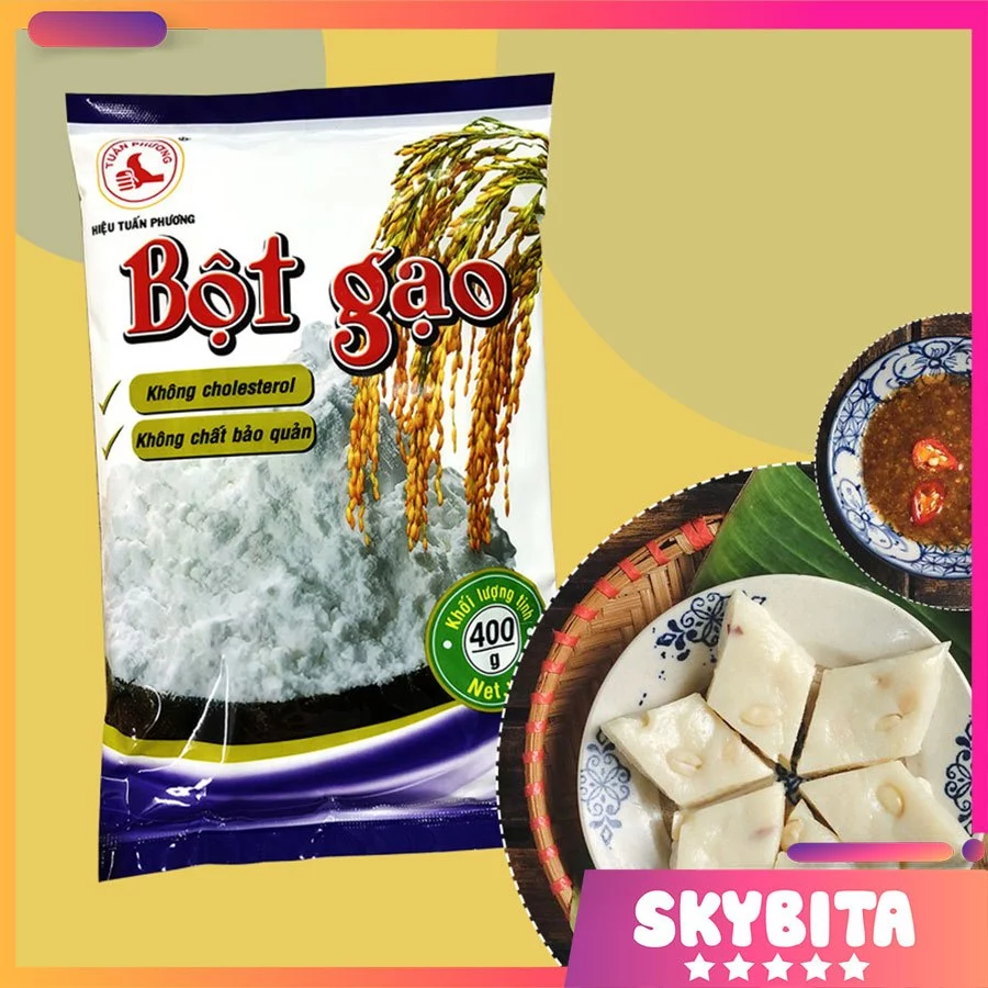 Bột gạo Tuấn PHương, bột tẻ làm bánh túi 400gram
