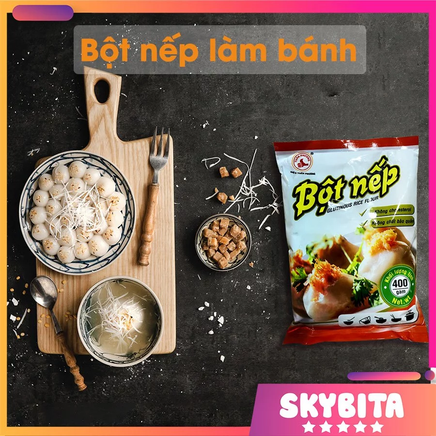 Bột nếp Tuấn Phương gói 400gr -  Bột nếp làm bánh, nấu chè