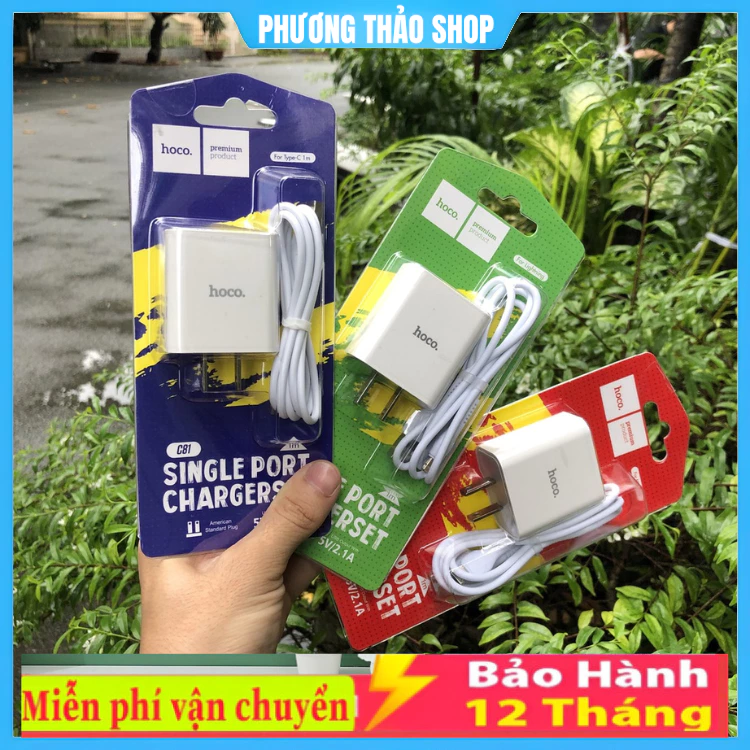 Bộ sạc nhanh Ho.co  USB sạc nhanh 2.1A, thích hợp với dòng dây nhựa dẻo, dài 1m