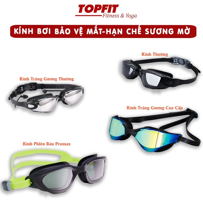 Kính Bơi Người Lớn Tráng Gương, Cản UV, Sương Mờ Cho Nam Nữ, Cho Bé Và Trẻ Em TOPBODY KBOIL01