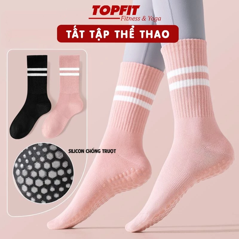 Tất Tập Gym TOPBODY Chống Trượt Mềm Mại Thoáng Khí Thể Thao SOCKS03