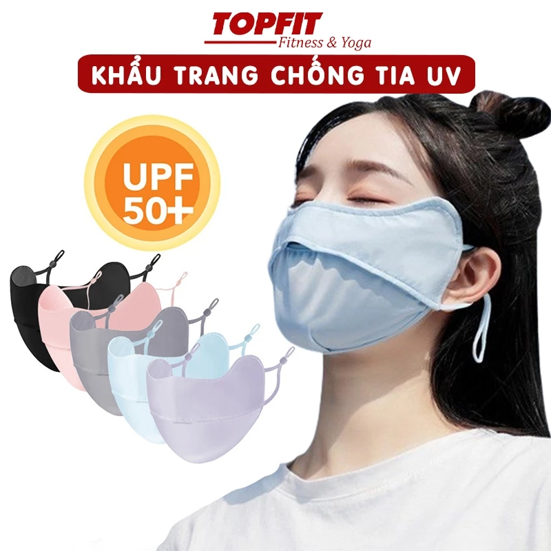 Khẩu trang Chống nắng Chống Tia UV, SPF 50+, Chất Lụa Lạnh thoáng mát UNISEX nam nữ đều thích hợp KHAUT01
