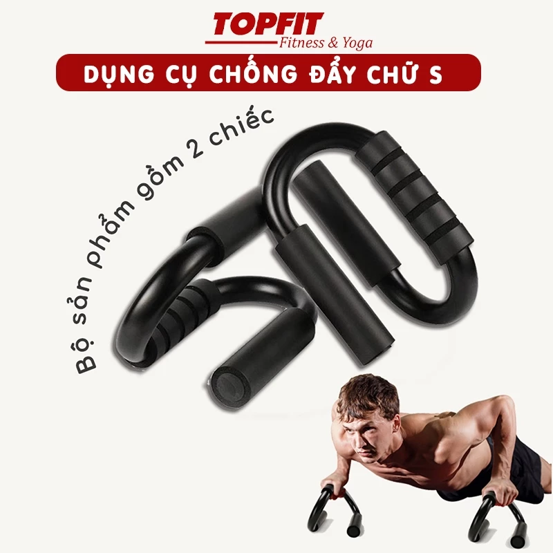 Dụng Cụ Hít Đất, Chống Đẩy Chữ S Tại Nhà, Văn Phòng TOPBODY - CDCS01