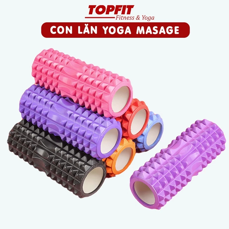 Con Lăn Yoga Massage Foarm Roller, Giãn Cơ Có Gai Cao Cấp - TOPBODY - CLANR03
