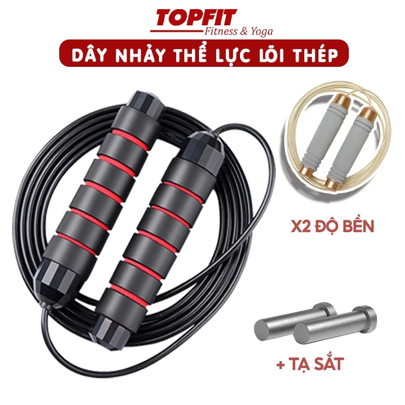 Dây Nhảy 3m TOPBODY, Lõi Thép Bọc Silicon Cao Cấp DNHAY03