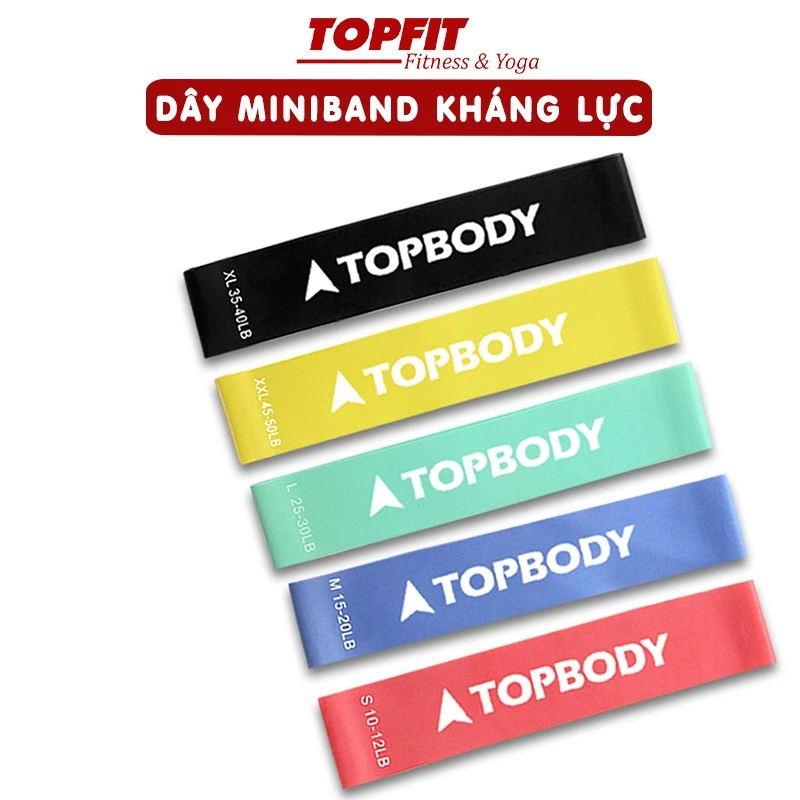 Dây Mini Band TOPBODY, Dây Cao Su Kháng Lực Tập Chân Mông MBAND01