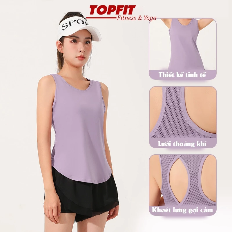 Áo Tank Top Nữ Tập Gym Yoga Chất Liệu Mềm Mại Co Giãn Thấm Hút Mồ Hôi TOPBODY-TANKT01
