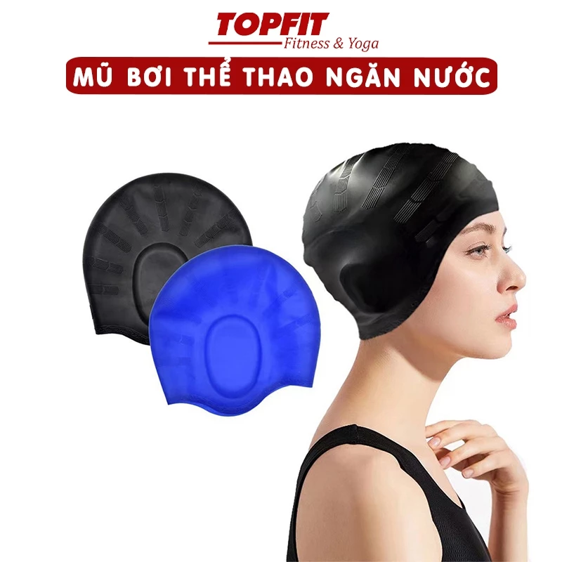 Mũ Bơi Người Lớn Chất Liệu Silicone Trơn Cao Cấp Ngăn Ướt Tóc TOPBODY MBOIL01