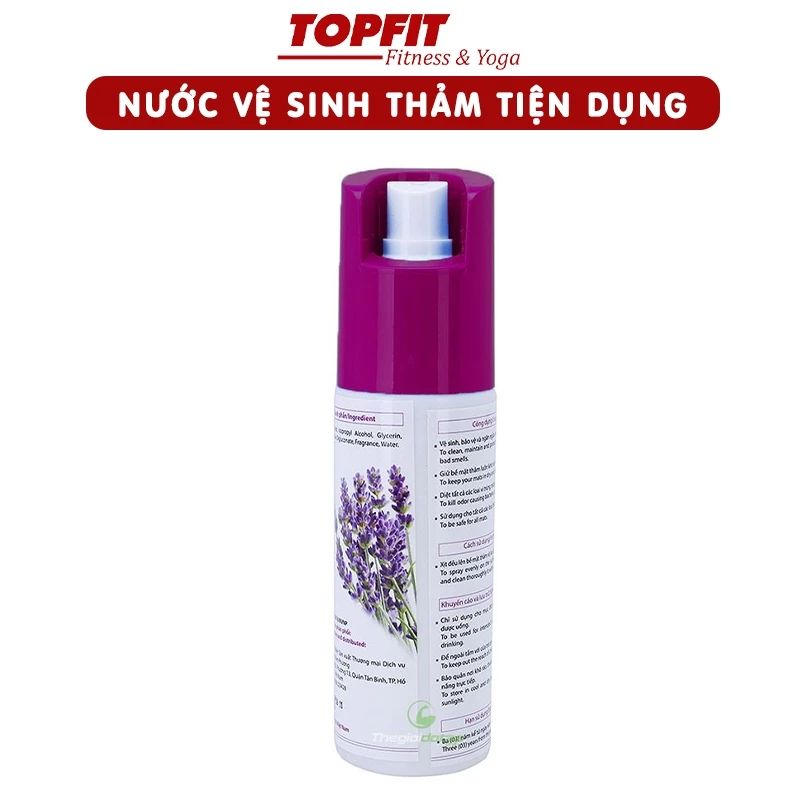 Nước Vệ Sinh Thảm Yoga TOPBODY Topfit Hương LAVENDER 100ml-CLEAR01