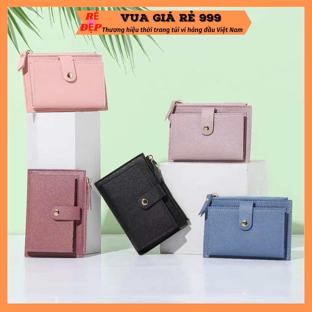 Ví nữ ngắn mini cầm tay nhiều ngăn giá rẻ nhỏ gọn bỏ túi thời trang basic hàn quốc dễ thương VN05