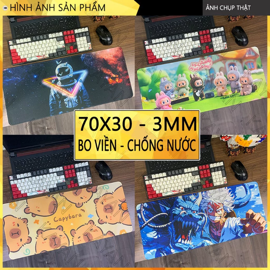 Miếng Lót chuột, bàn di chuột chống nước cỡ lớn 70x30cm dày 3mm