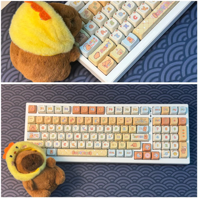 [ Sẵn Hàng ] Keycap Akko Capybara Pudding 140 nút | Profile MOA|MAO