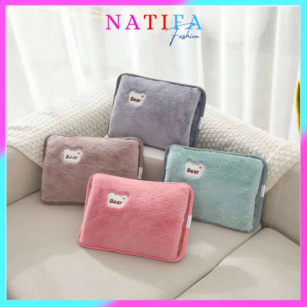 Túi Sưởi Chườm Nóng Đau Bụng Gấu Bear Cắm Điện Dễ Thương Đa Năng Đủ Mẫu Có Hình Thật NATIFA Bear