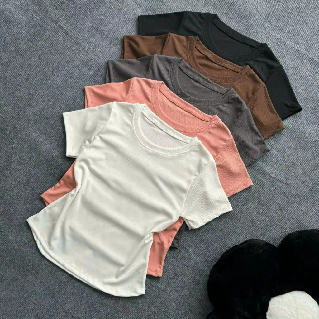 Áo Thun Bigsize Nữ Cổ Tròn Tay Ngắn Vải Tăm Mát Cao Cấp Trơn Basic Thời Trang Cá Tính 60-952kg G244