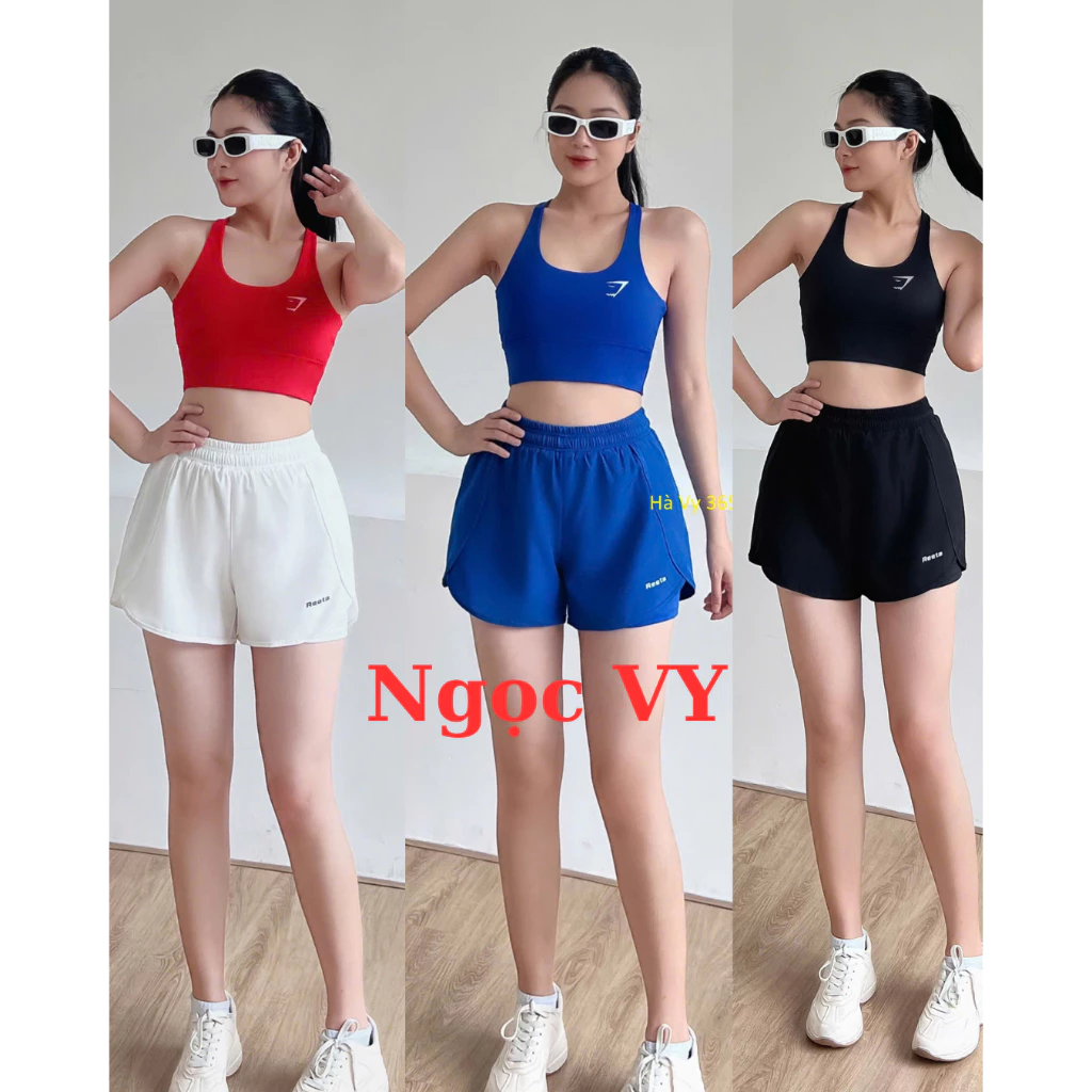 Bộ Đùi Rút dây bên trong áo dây đan sau lưng  Quần Áo Tập Gym Yoga Aerobic Chạy Bộ Nữ