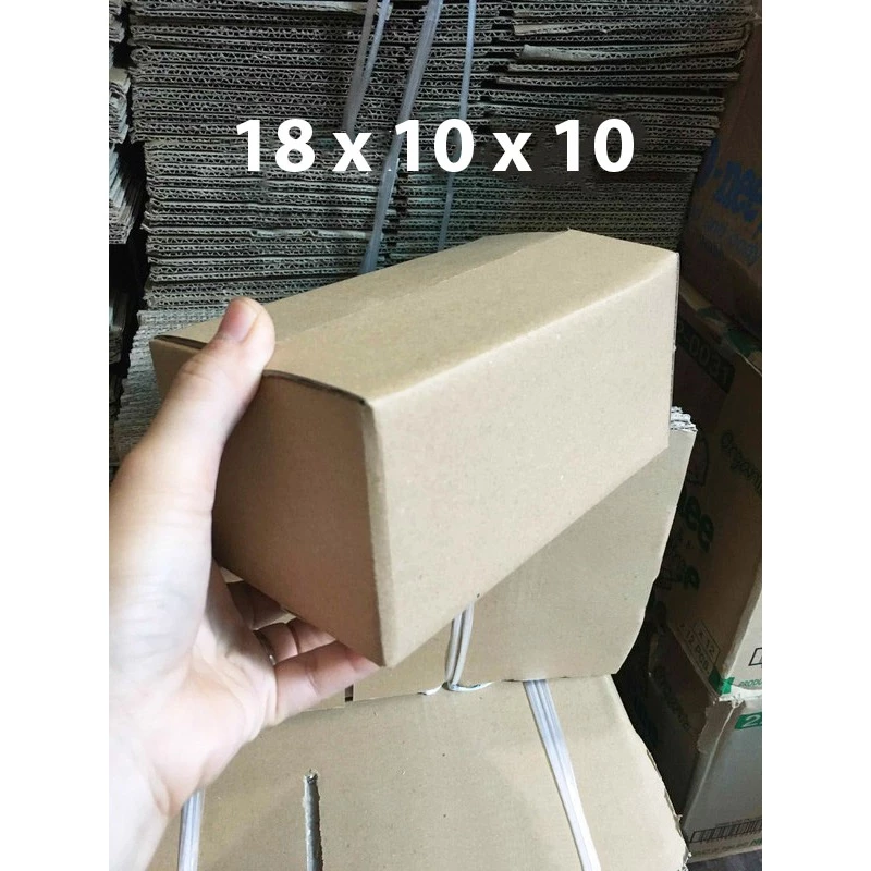 [Thùng thanh lý] Hộp carton 3 lớp size 18x10x10 cm giấy 1n/2x cứng cáp