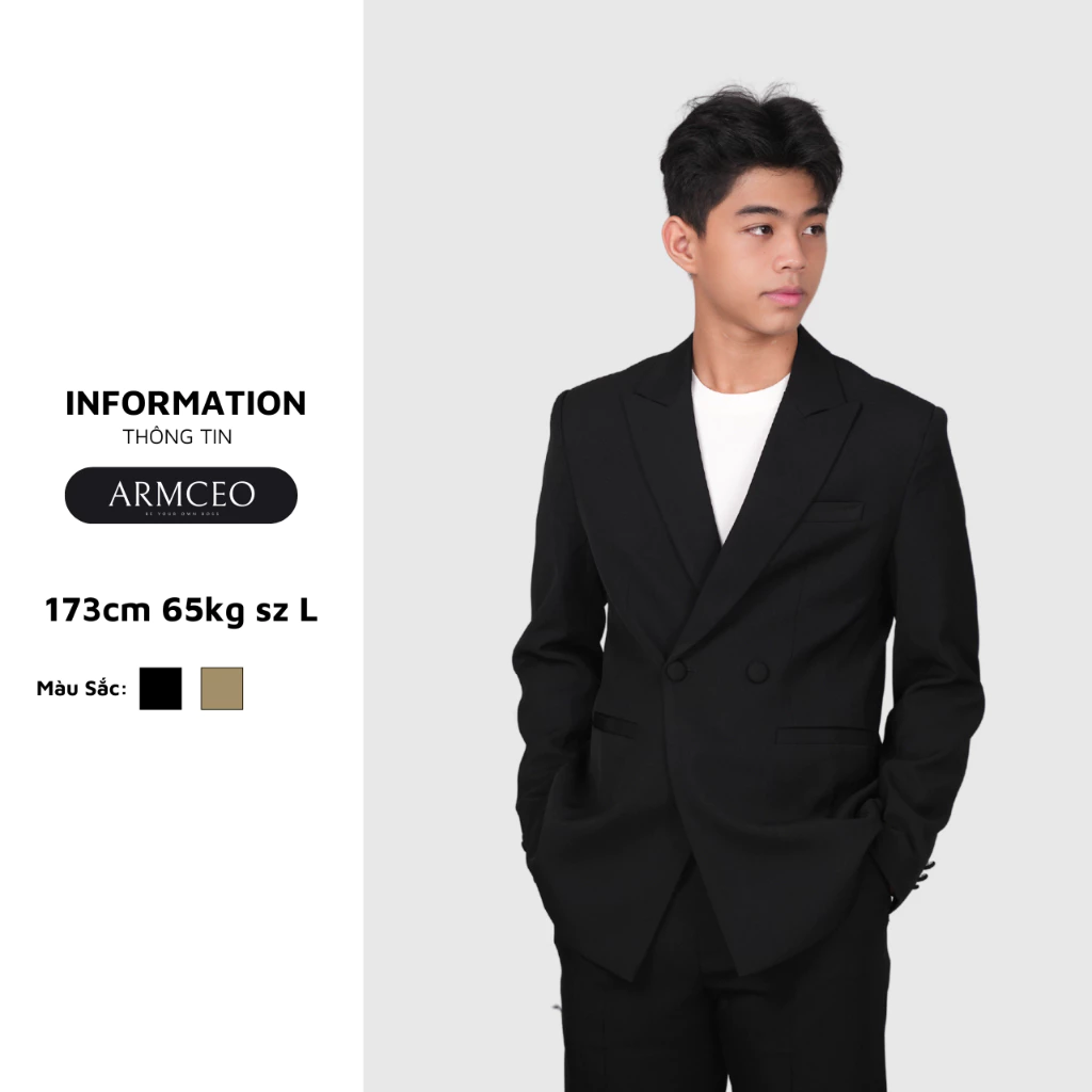 Áo blazer nam ARMCEO 1 khuy  -ARK03