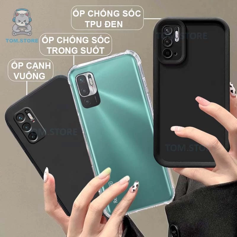 Ốp lưng Xiaomi Redmi Note 10 5G / 10T 5G chống sốc đen,kem,TPU viền vuông,chống sốc trong suốt silicon