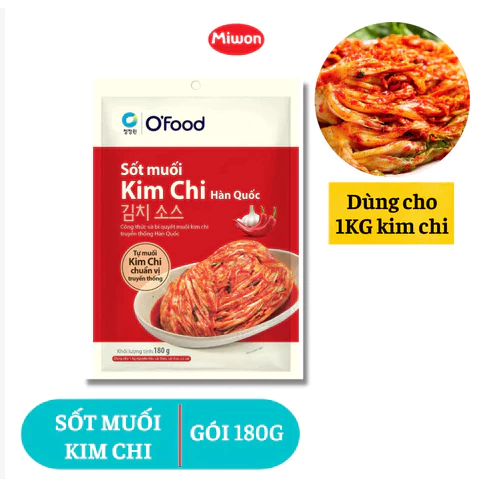Combo 5 sốt muối kim chi O'food 180g/gói