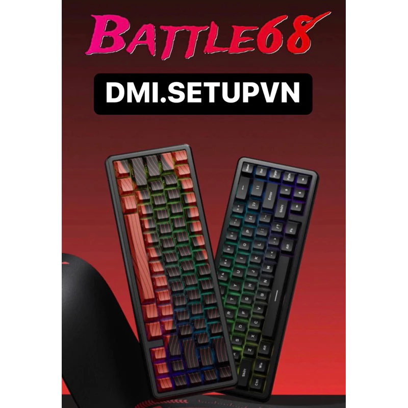 🔥 [HOẢ TỐC] PHÍM CƠ HE GAMING BATTLE68 | RAPID TRIGGER | 8KHz | HÀNH TRÌNH 0.02MM | SIÊU PHẢN XẠ