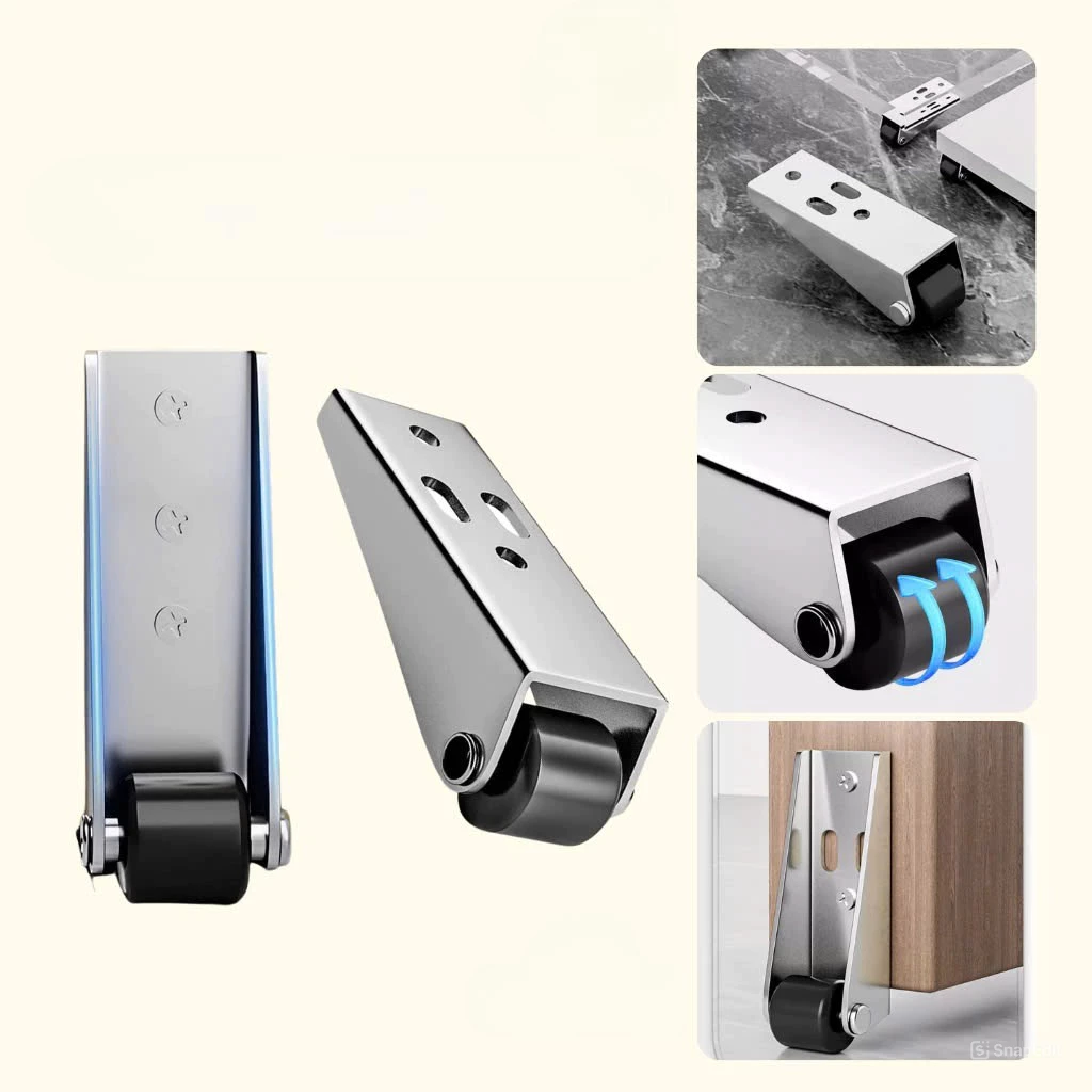 Bánh Xe Trợ Lực Nâng Cánh Cửa, Bánh Xe Đẩy Hàng Giảm Ma Sát - Tháo Lắp Dễ Dàng, Bánh Xe Bọc Cao Su Êm Ái
