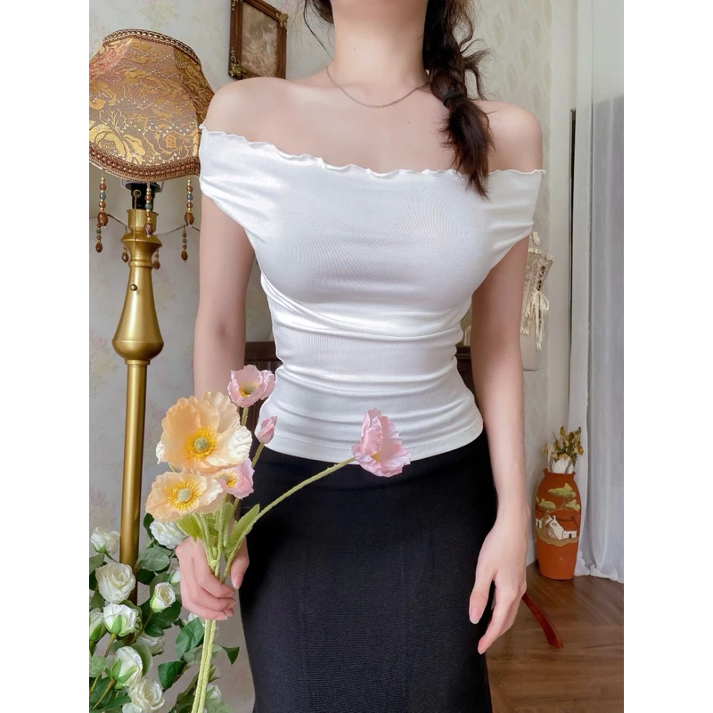 ÁO TRỄ VAI CỘC TAY NỮ