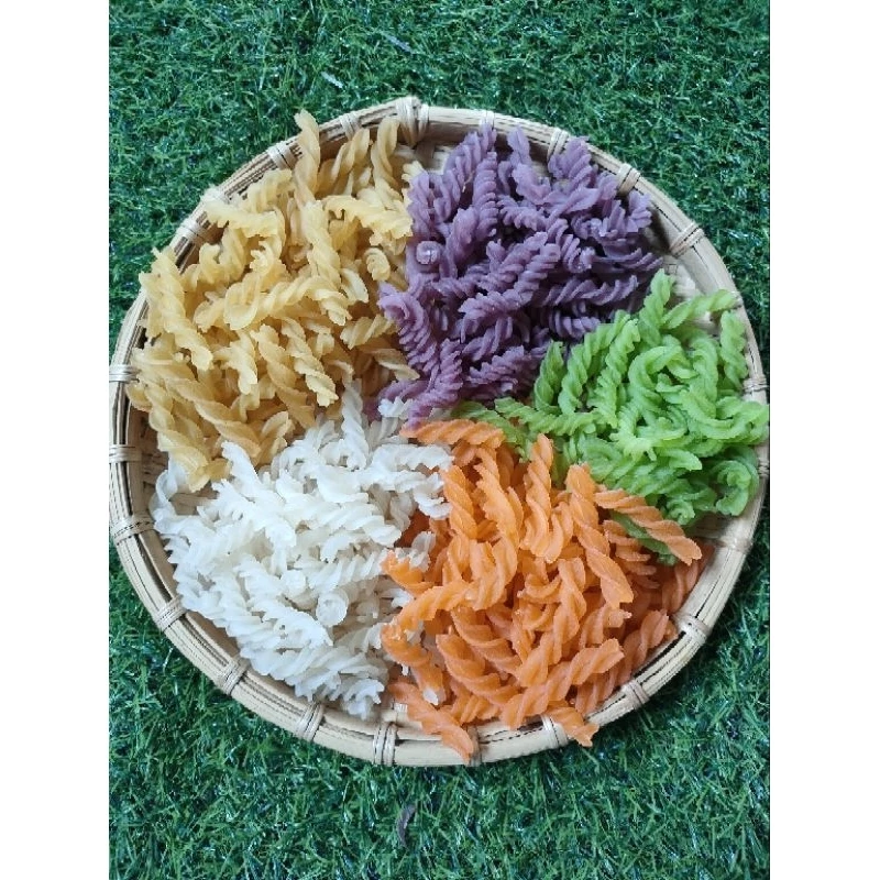 Combo 2kg Rau Củ bao gồm 500g nui dài ,500g nui ngắn ,500g nui xoắn,500g nui sò tặng thêm 500g nui khoai lang tím