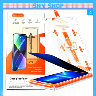 Cường lực tự dán cao cấp iphone 17 ProMax 17 Air 14 Pro Max 14 Plus 13 12 11 ProMax Xs Max X Xr 15 16 khung tự lấy bụi
