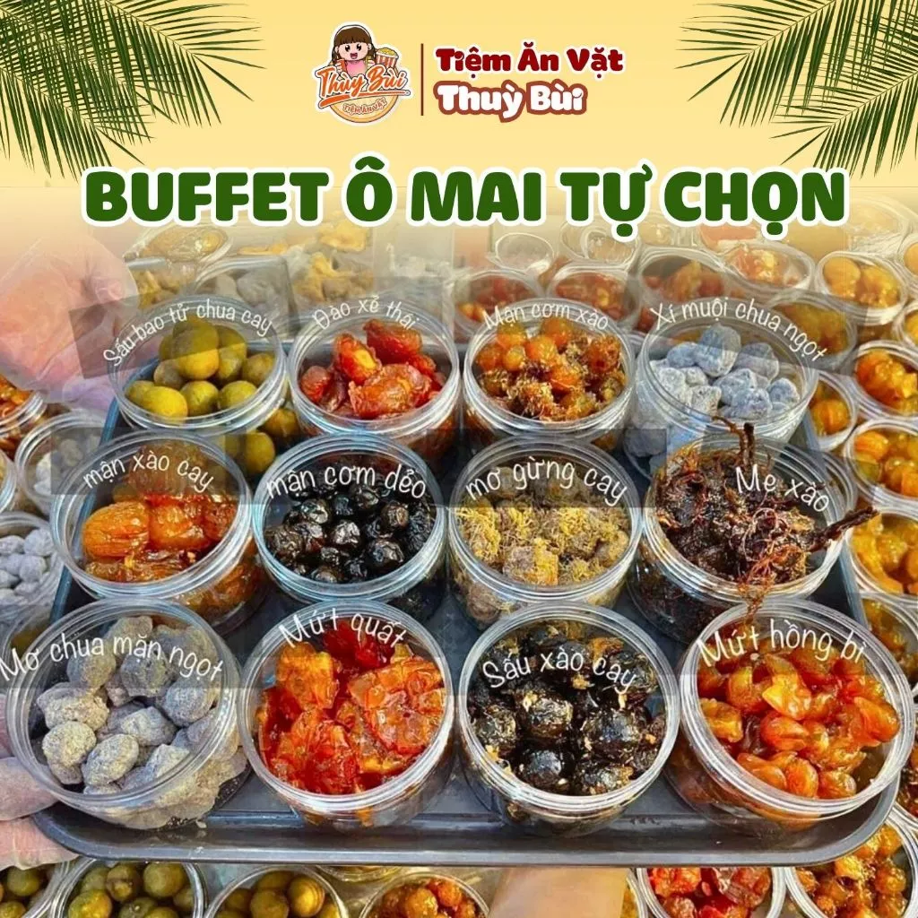 Ô Mai - Mứt Tết Tự Chọn Tổng Hợp, Ô Mai Mix, Ô Mai Me, Ô Mai Xí Muội,  Đặc Sản, đồ ăn vặt